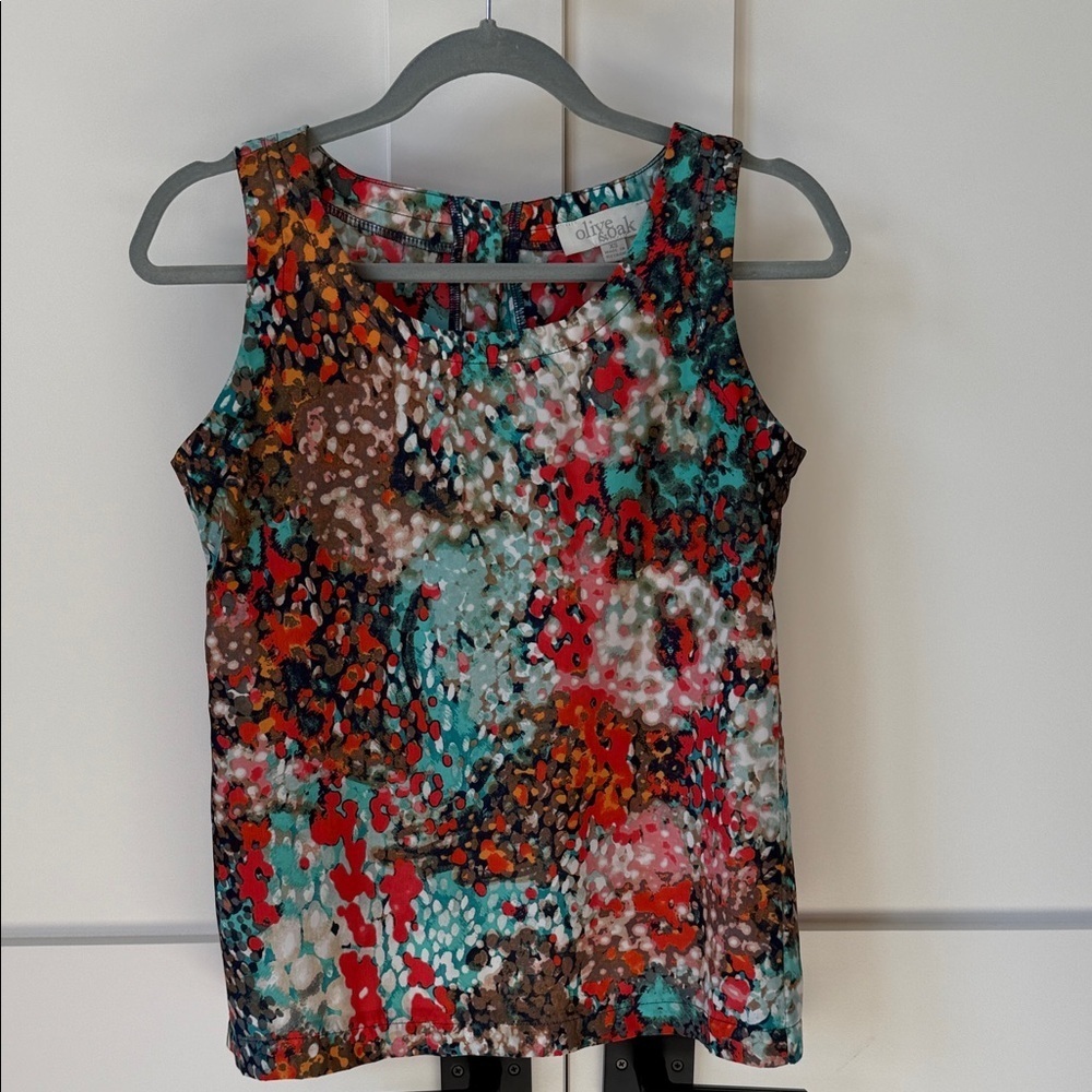 Olive & Oak Multicolor Abstract Tank Top